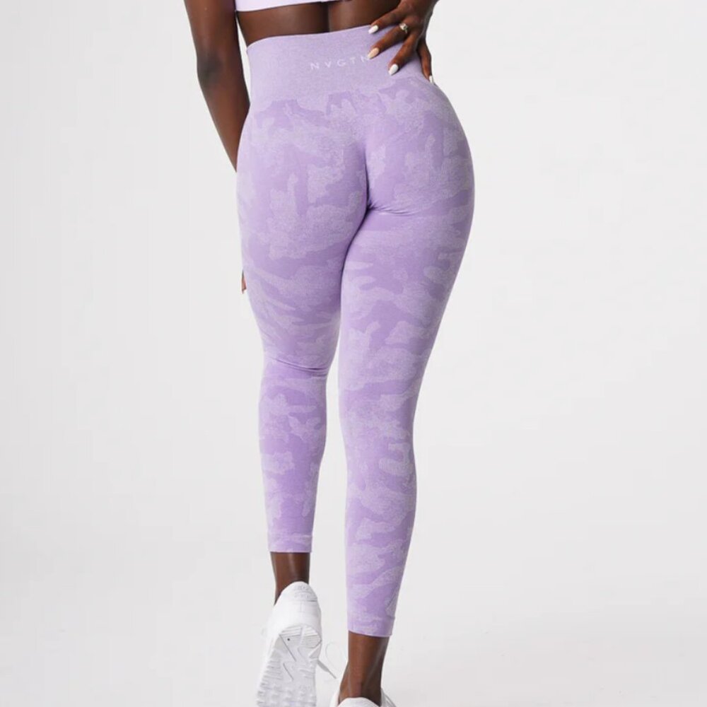 NVGTN Lilac Camo Seamless Leggings size Small